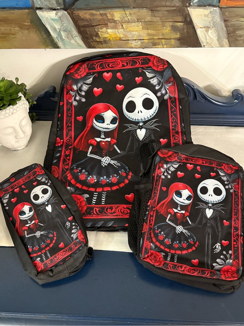 NWOT Disney Nightmare Before Christmas 3-Piece Backpack Set